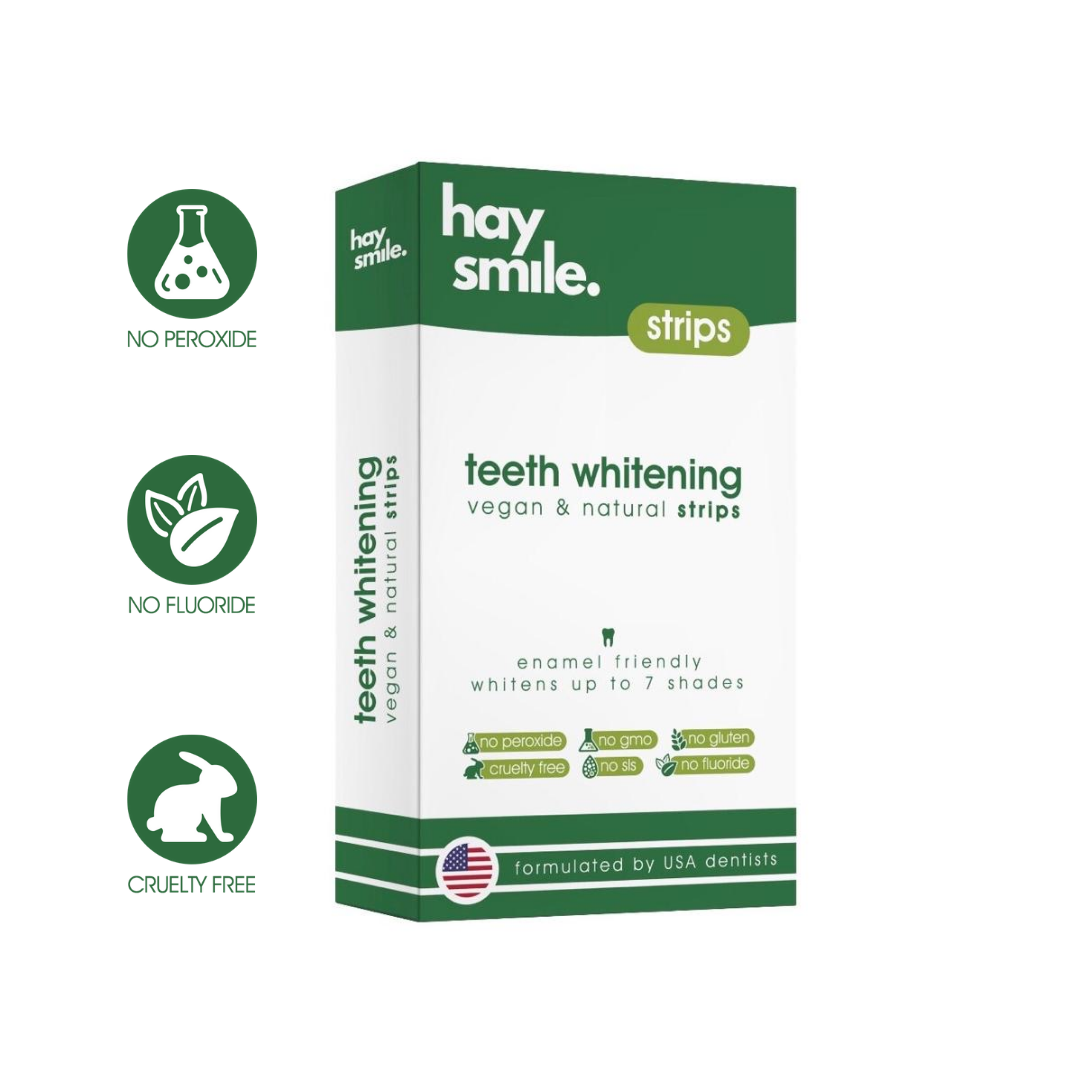 HaySmile Teeth Whitening Strips - Strawberry & Charcoal (14 treatments)